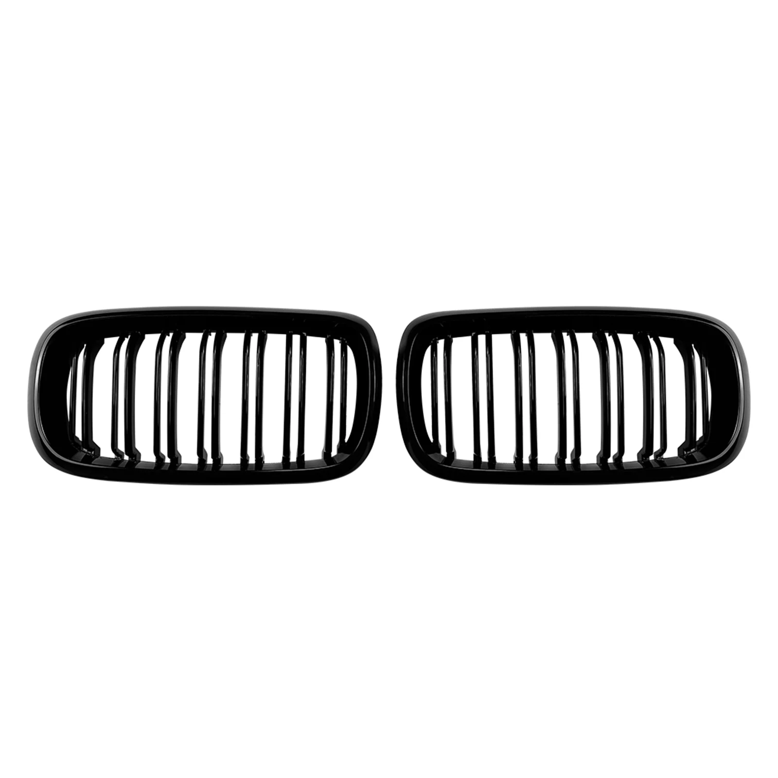 For BMW X5 F15 X6 F16 2014-2018 All Black Front Kidney Grille Racing Grill Slat Line Style Upper Bumper Hood Mesh Grid