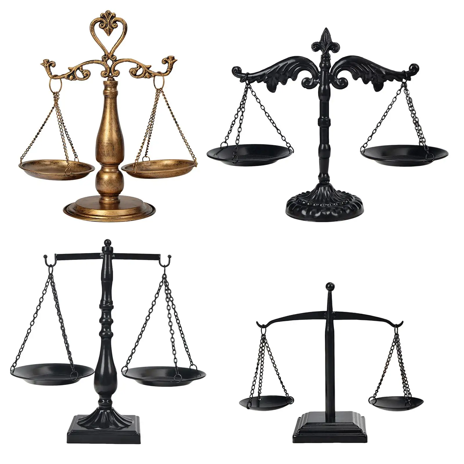 

Display Tray Rings Cosmetic Organizer Jewelry Storage Decorative Scale of Justice Tabletop Balance Scale Jewelry Tower