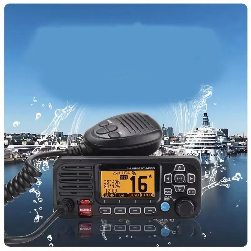 IC-M330 25W Waterproof Car Radio Station VHF Marine Radio Submersible Mobile Radio For ICOM