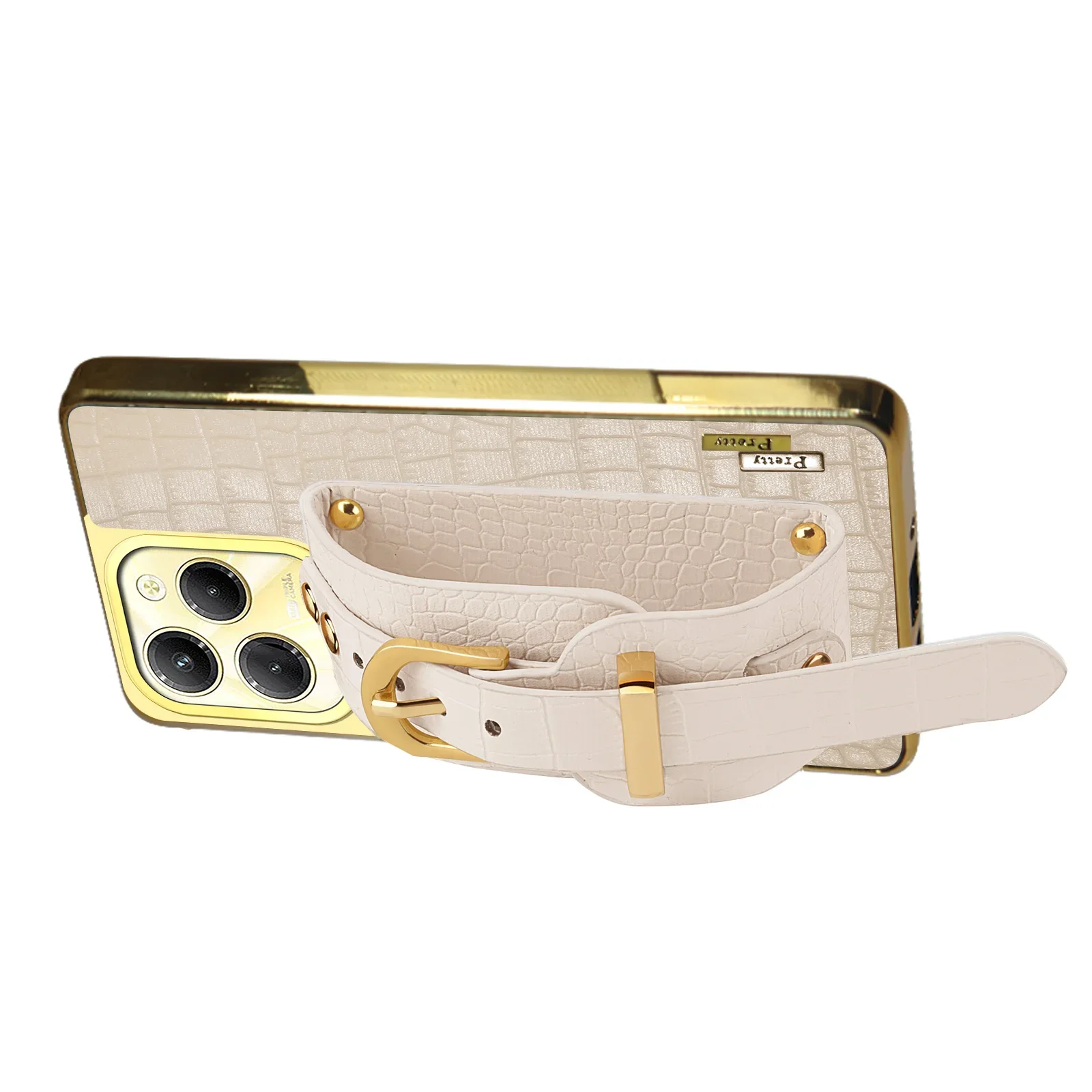 

Противоударный противоударный ремешок-держатель, чехлы для Infinix HOT 40 Pro 50i, мягкий силиконовый чехол из искусственной кожи крокодила