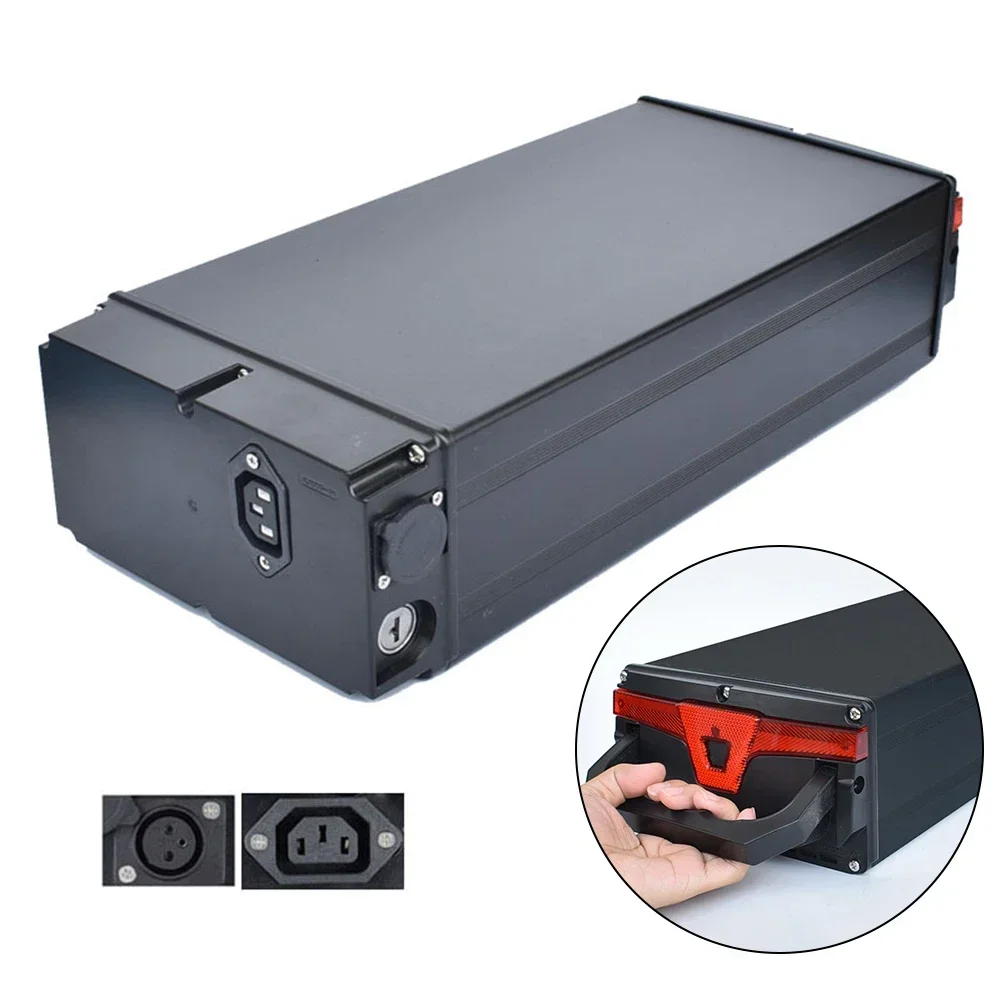 Electric Bike Battery Box Ebike 1865/21700 Large Capacity Holder Case Lithium Battery Install Boxes Shelf Cycling Accessories