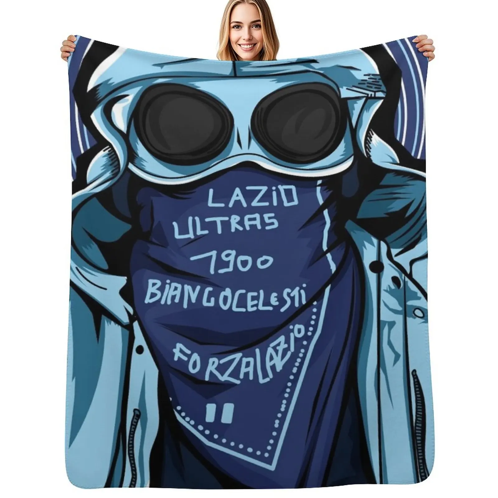 

Ultras Lazio Throw Blanket Cozy Light Blanket for Travel Camping Picnic