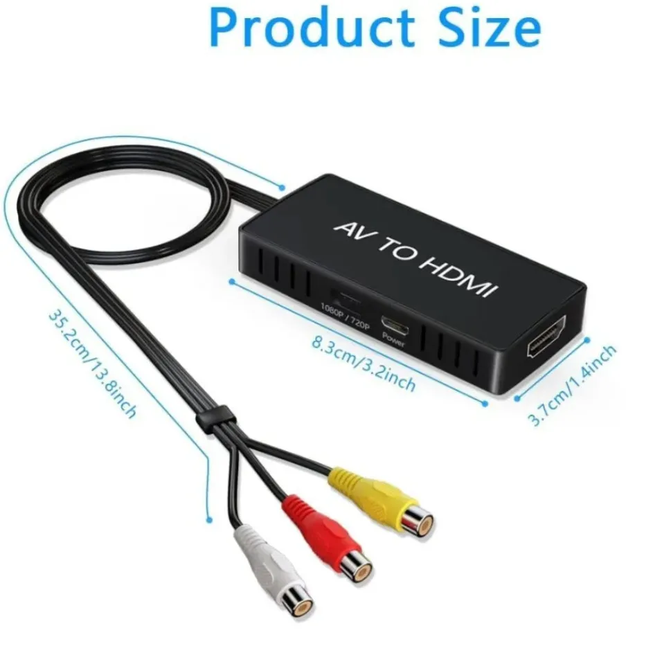 RCA to HDMI-compatible Converter Cable 1080P AV to HDMI-compatible Adapter For PS1/2/3 STB Xbox VHS VCR Blue-Ray DVD Players image 6