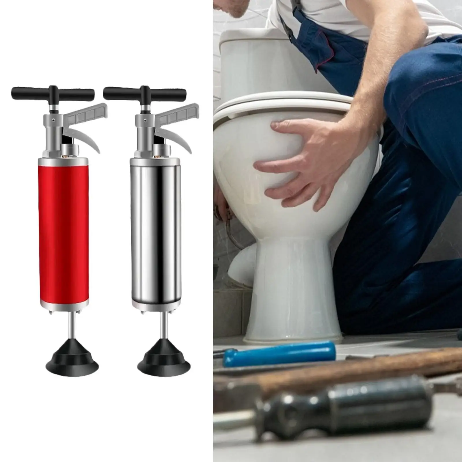 Toilet Plunger Effortlessly Anti Clogging Sink Clogged Plunger Plumbing Tools for Toilet Household Bathroom Blocked Pipe Bathtub