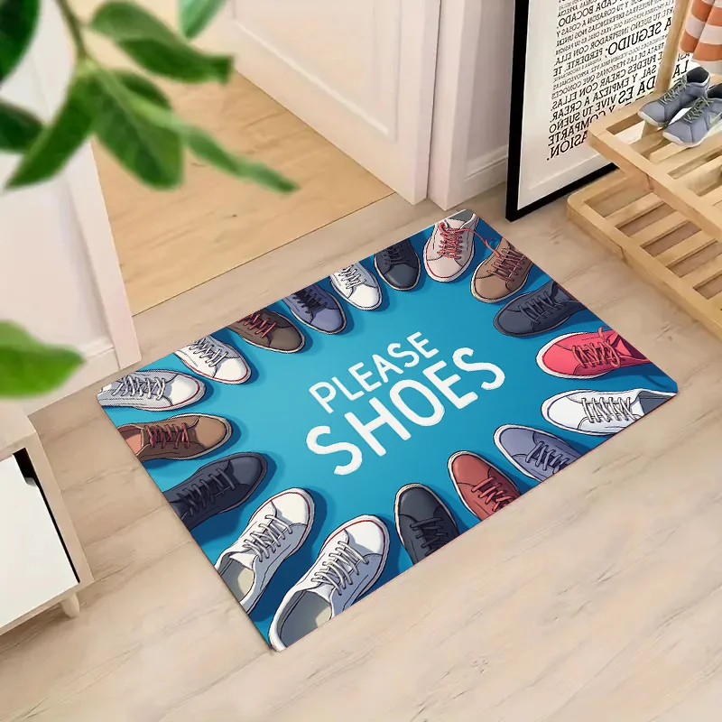 Practical Clean Home Sign Non Slip Floor Mat Durable Indoor Rug For Hallway Entryway And Dust Control Use