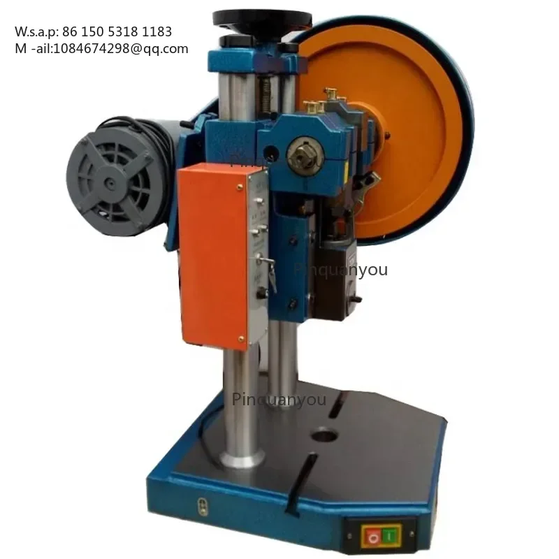 Bench Electric Punch Press, Small Table Punching Machine with Two-Hand Control