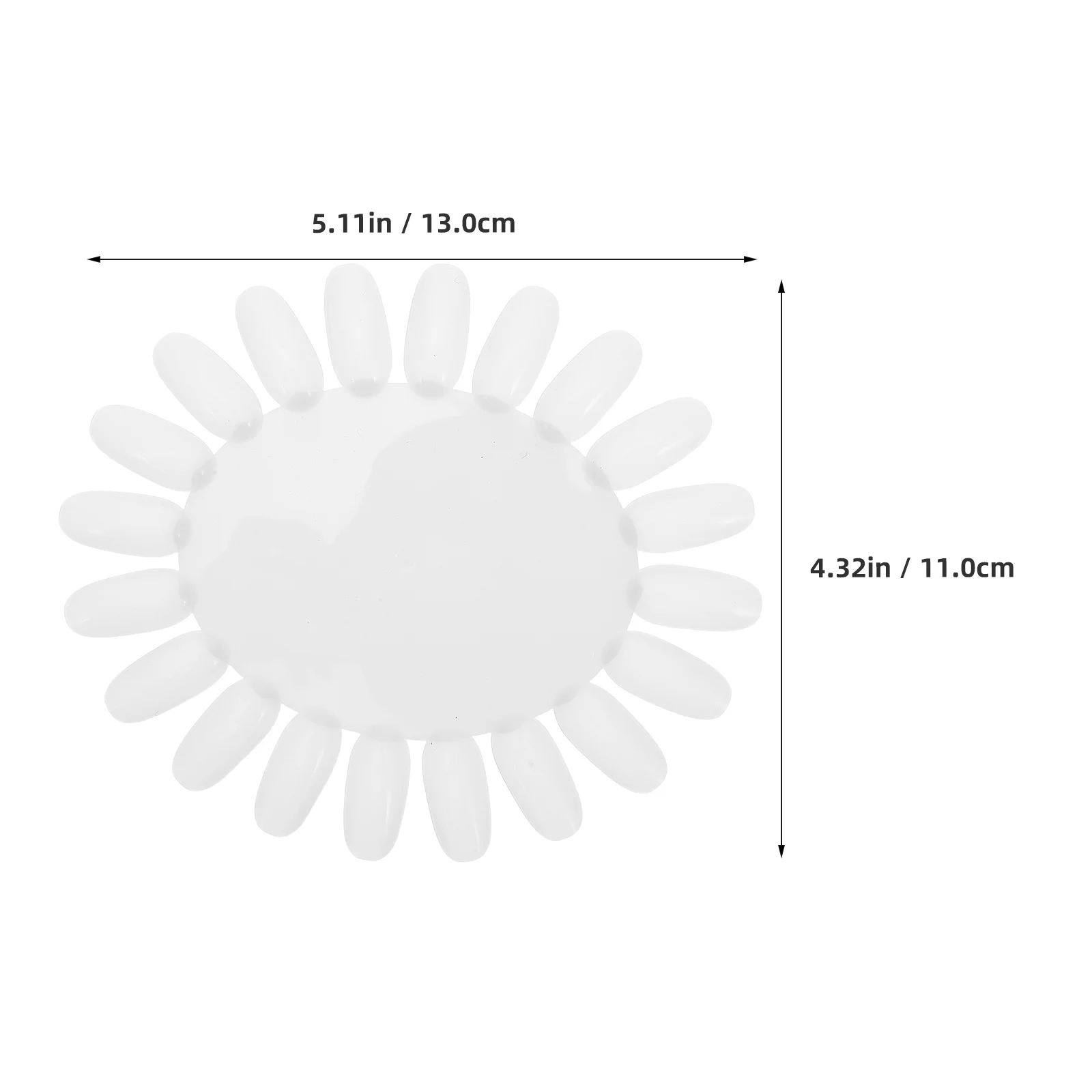 10 Stück Nagellack-Anzeigetafel, beige, sonnenblumenförmiges Acryl, jeweils 20 Tipps für Nagelkunst-Übungsrad, professionelle Salongebrauch