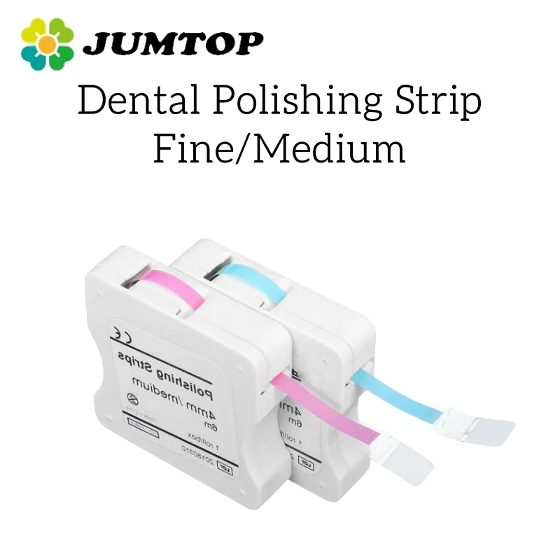 JUMTOP Dental Interproximal Resin Tooth Finishing Polishing Strips 4mm*6m Fine/Medium Teeth Whitening Material