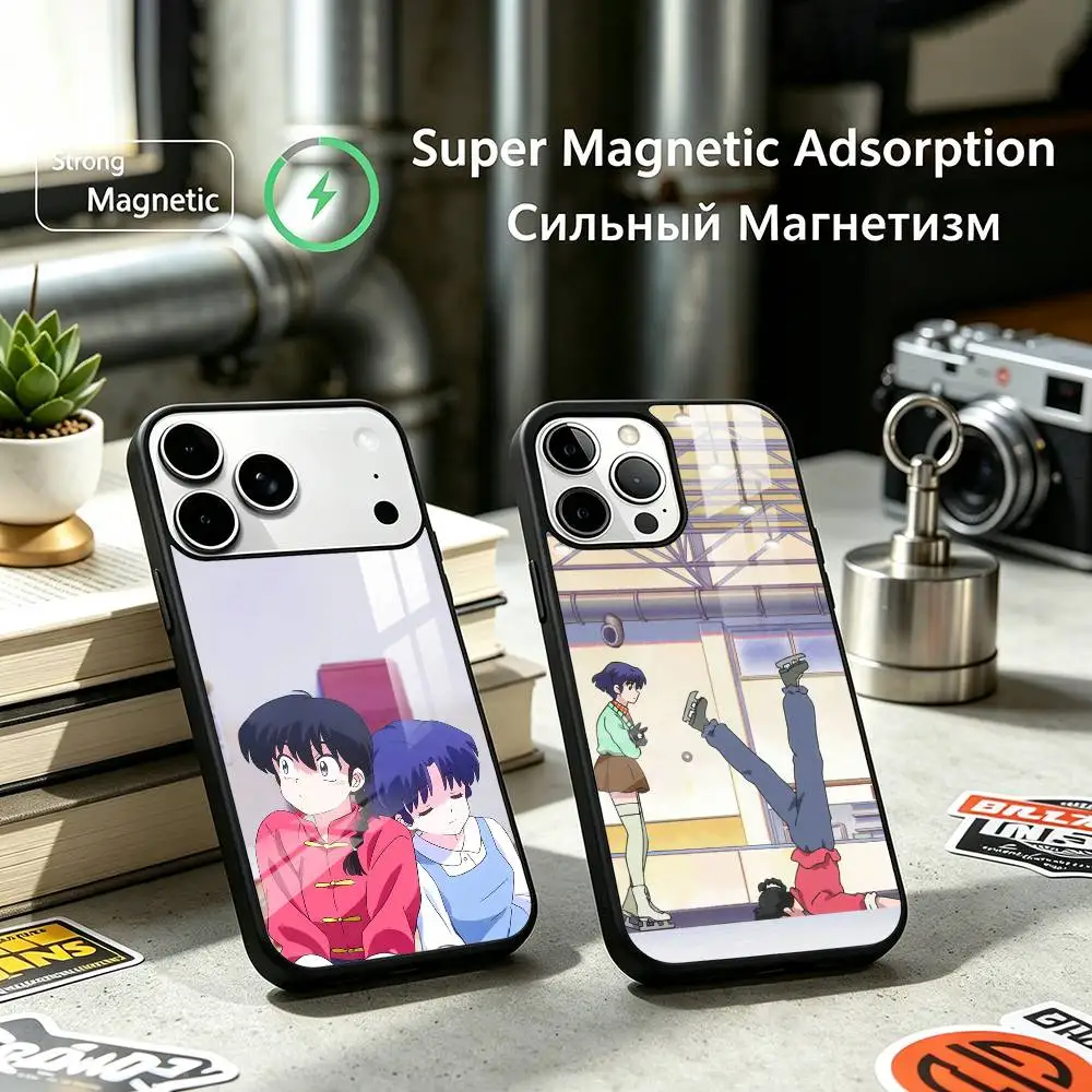 Ranma One Half Anime Phone Case For iPhone17,16,15,14,13,12 Plus,Pro Supports Magnetic Wireless Charging