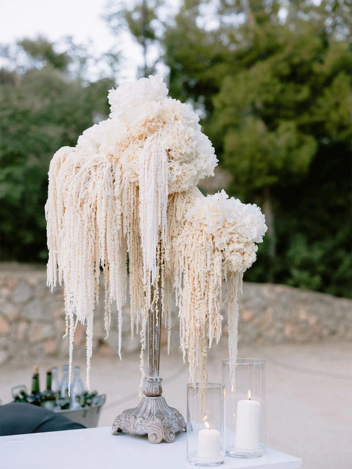 Künstliche Amaranthu 51,18 Zoll gefälschte Amaranthu-Faux-Hängeblumen für Hochzeit, Blumen-Mittelstücke, Vase, Blumensträuße, Dekor, Heimdekoration