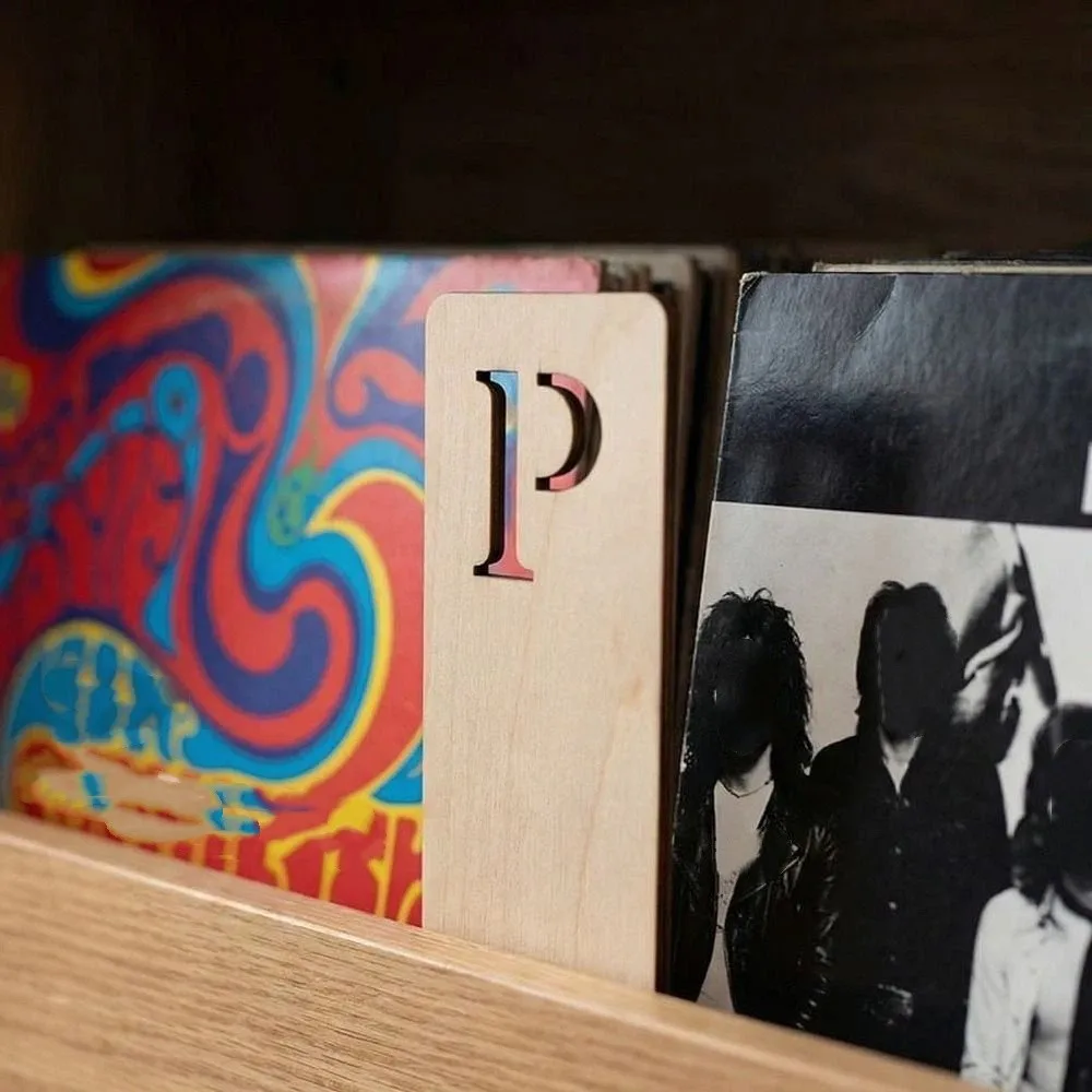 Wooden Vinyl Record Dividers Alphabetical a-Z Versatile Dividers File Dividers Time-saving Efficient Record Record Index Card
