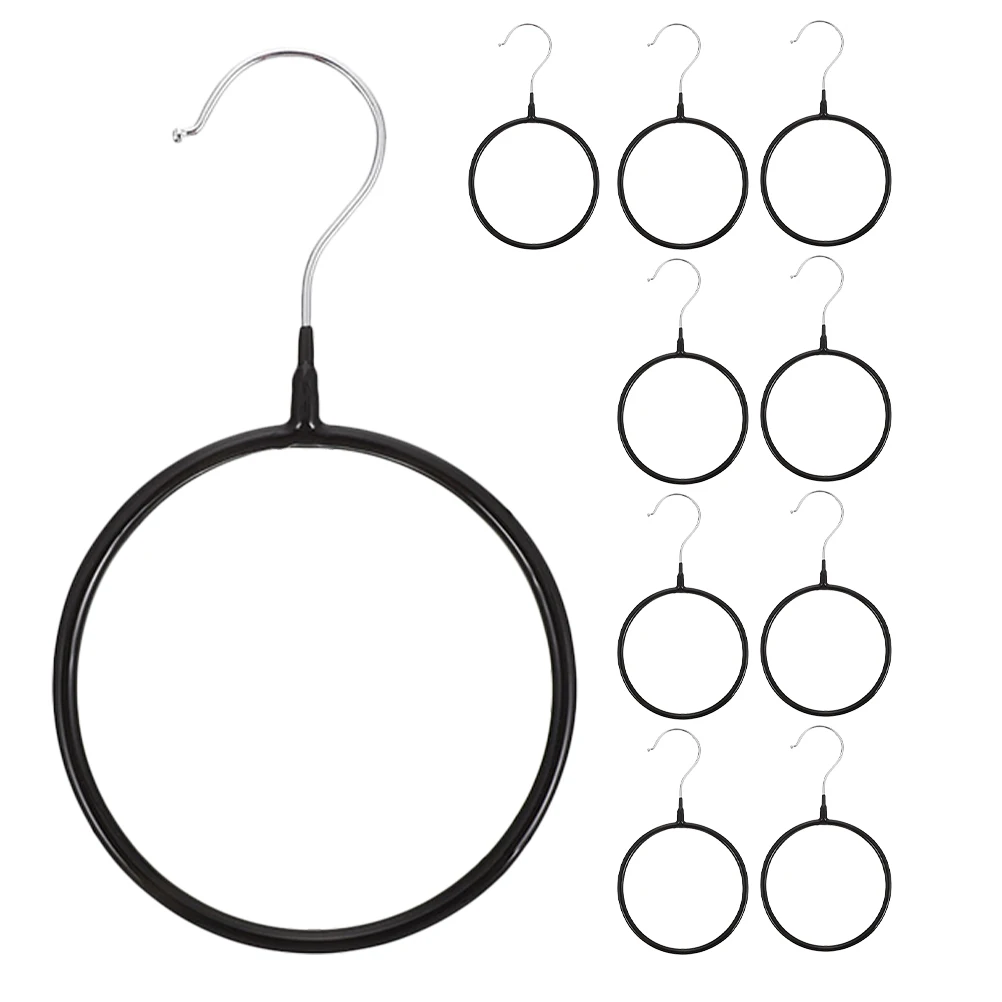 

10Pcs Black Scarf Tie Hanger Simple Design Closet ganizer Rack Scarf Hangers Storage Rack For Ties Belts Towels Ribbon Display