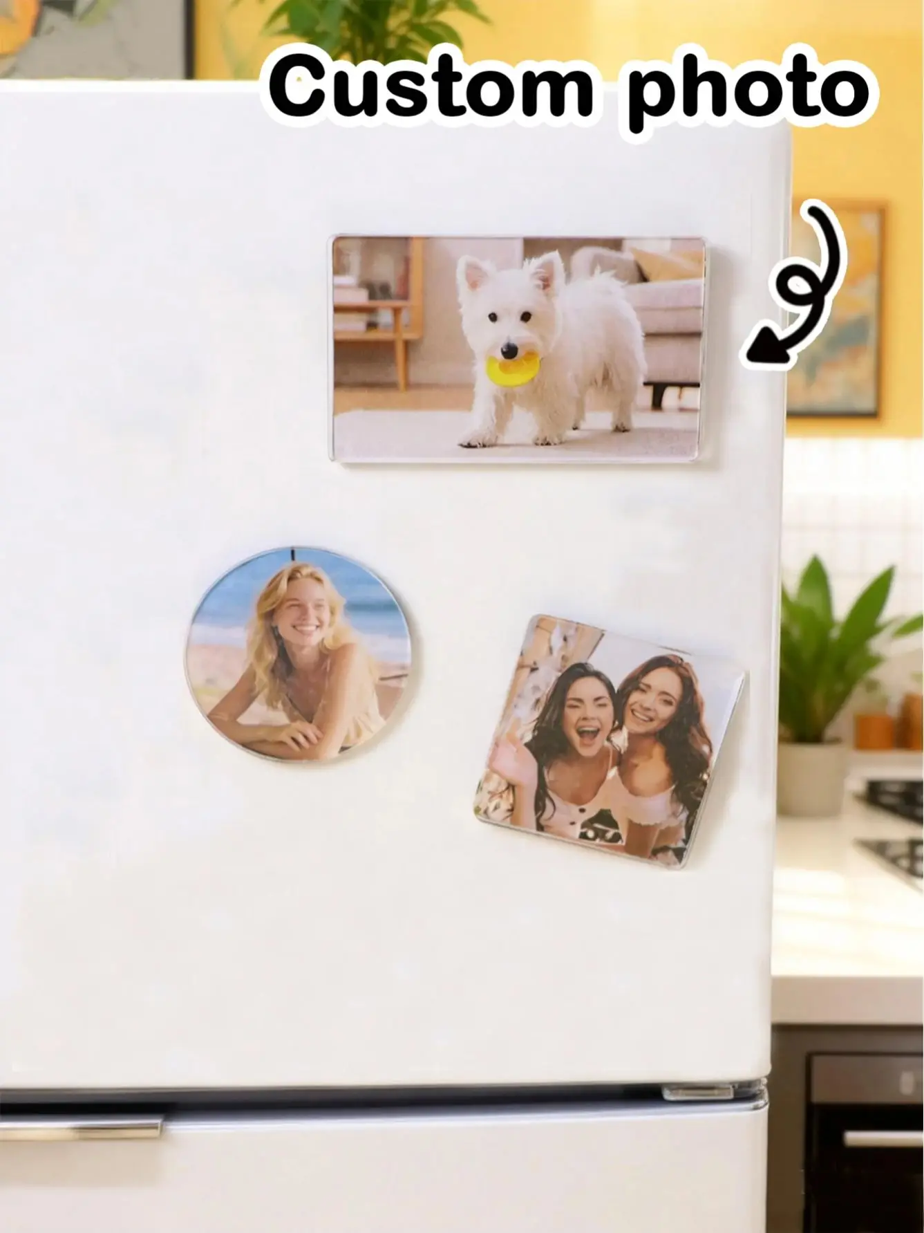 Aangepaste koelkastmagneten - met foto, gepersonaliseerde Valentijnsdag koelkastmagneet, aanpasbare grappige koelkastmagneten - afbeelding 2