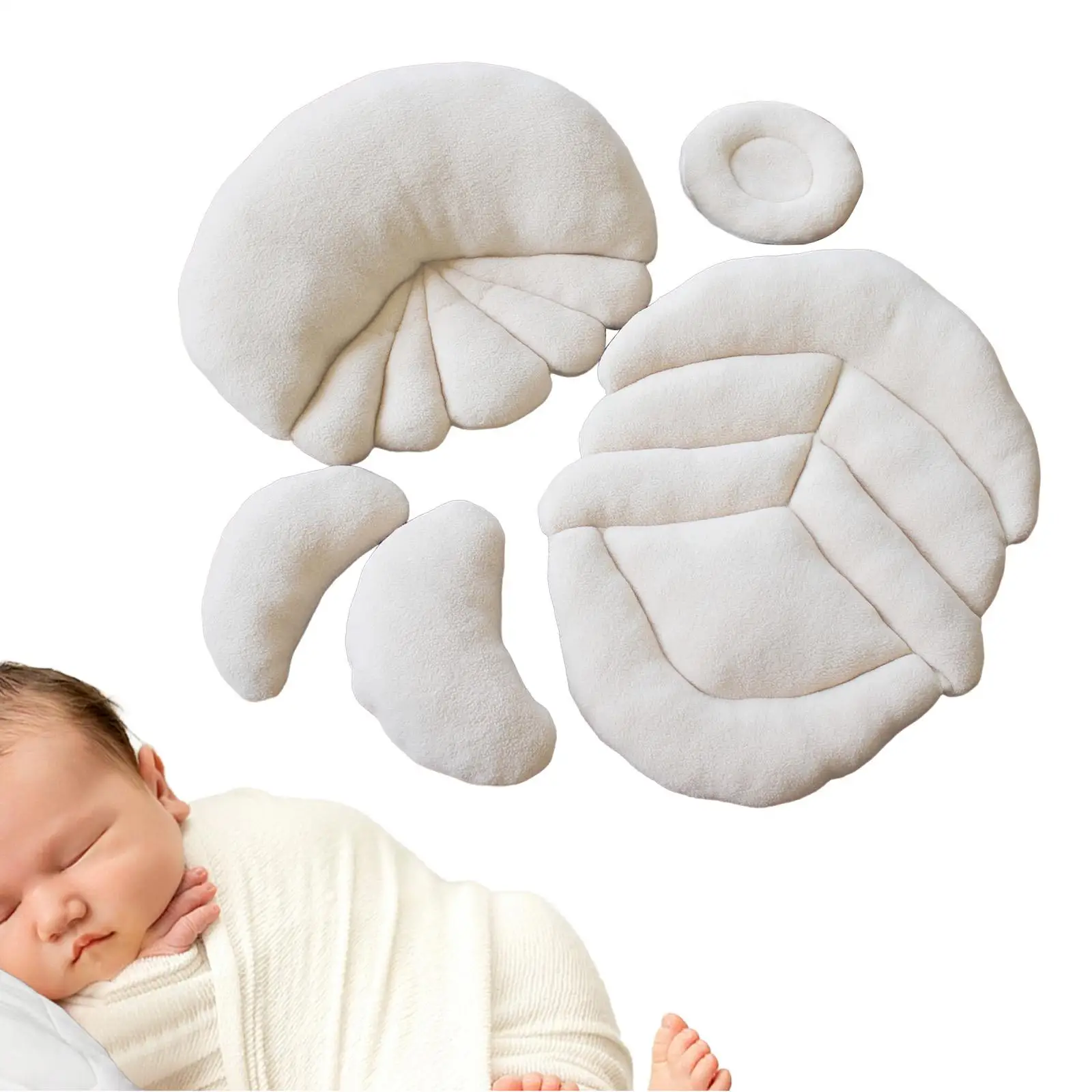 5 قطع من دعامات التصوير الفوتوغرافي للأطفال الرضع الشهرية الناعمة للرضع #4