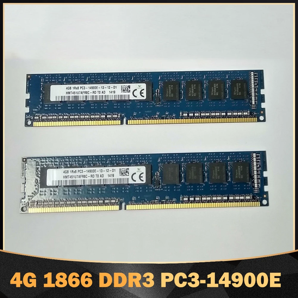 

1PCS 4GB 4G 1866 DDR3 ECC 1RX8 PC3-14900E UDIMM RAM For SK Hynix Memory High Quality Fast Ship