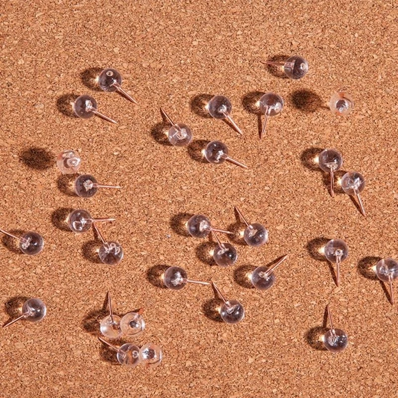 حزمة من 100 روز الذهب إبهام الإبهام دبابيس محددة للوحات النشرات والحرف اليدوية