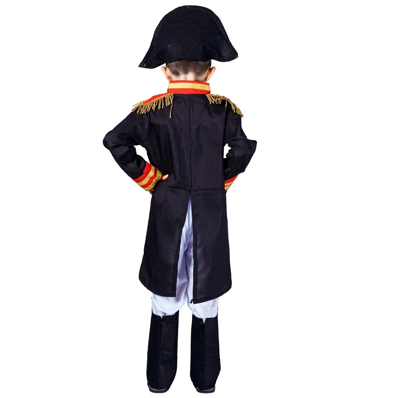 Kids Children Napoleon Costumes Cosplay Colonial European General Clothing Outfits Purim Fancy Dress British Guard French guard