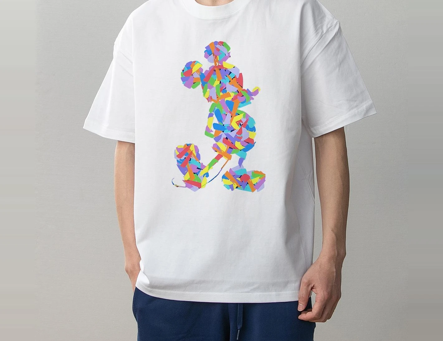 تي شيرت ديزني الرسوم المتحركة الأمريكية للأزياء الكرتونية ميكي بأكمام قصيرة للرجال والنساء فضفاض كل مباراة للزوجين