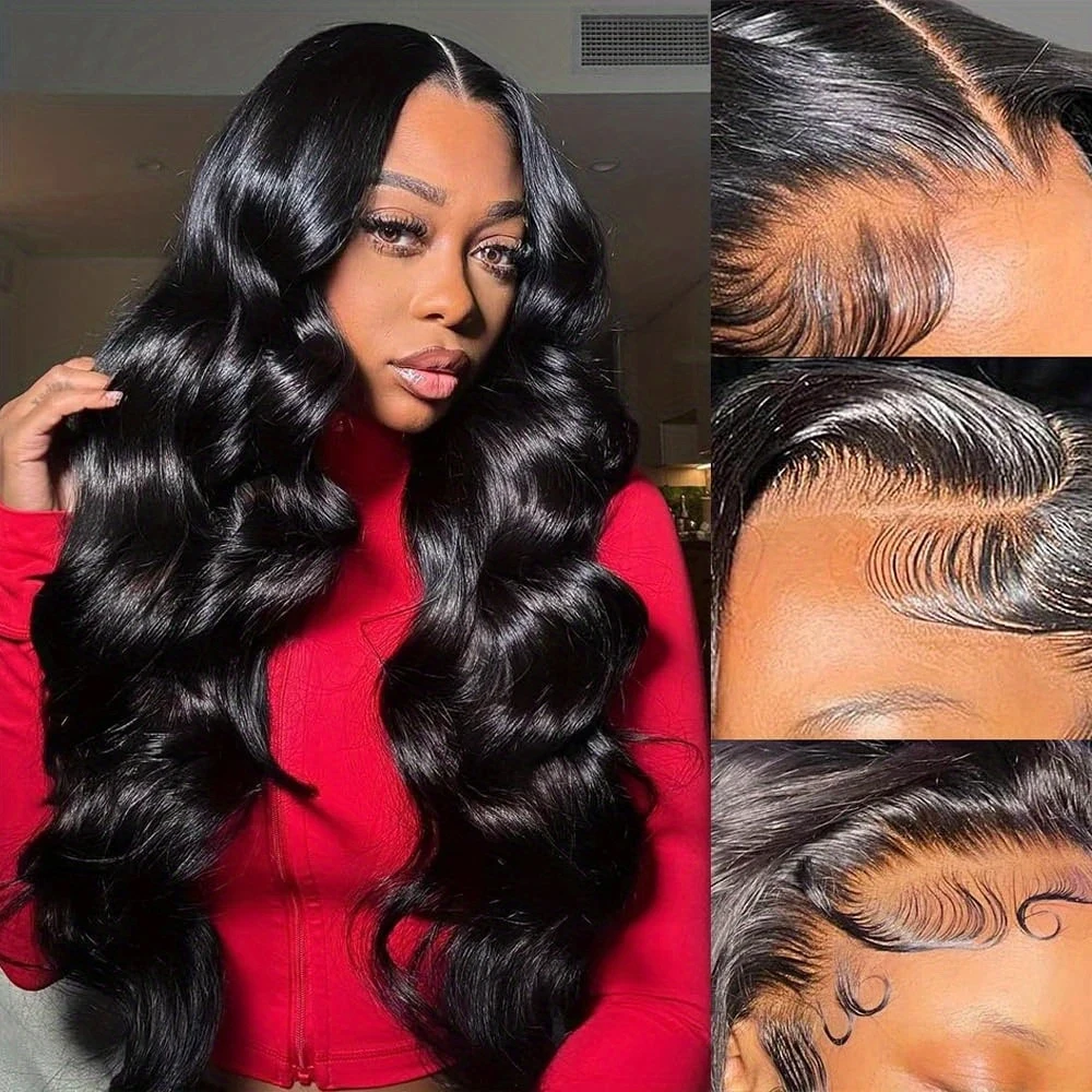 Body Wave 13x4 HD Lace Front Echthaarperücke 15A Unverarbeitetes Rohhaar Vorgezupfte Echte HD Lace Echthaarperücken für Frauen Weich – Detail 3