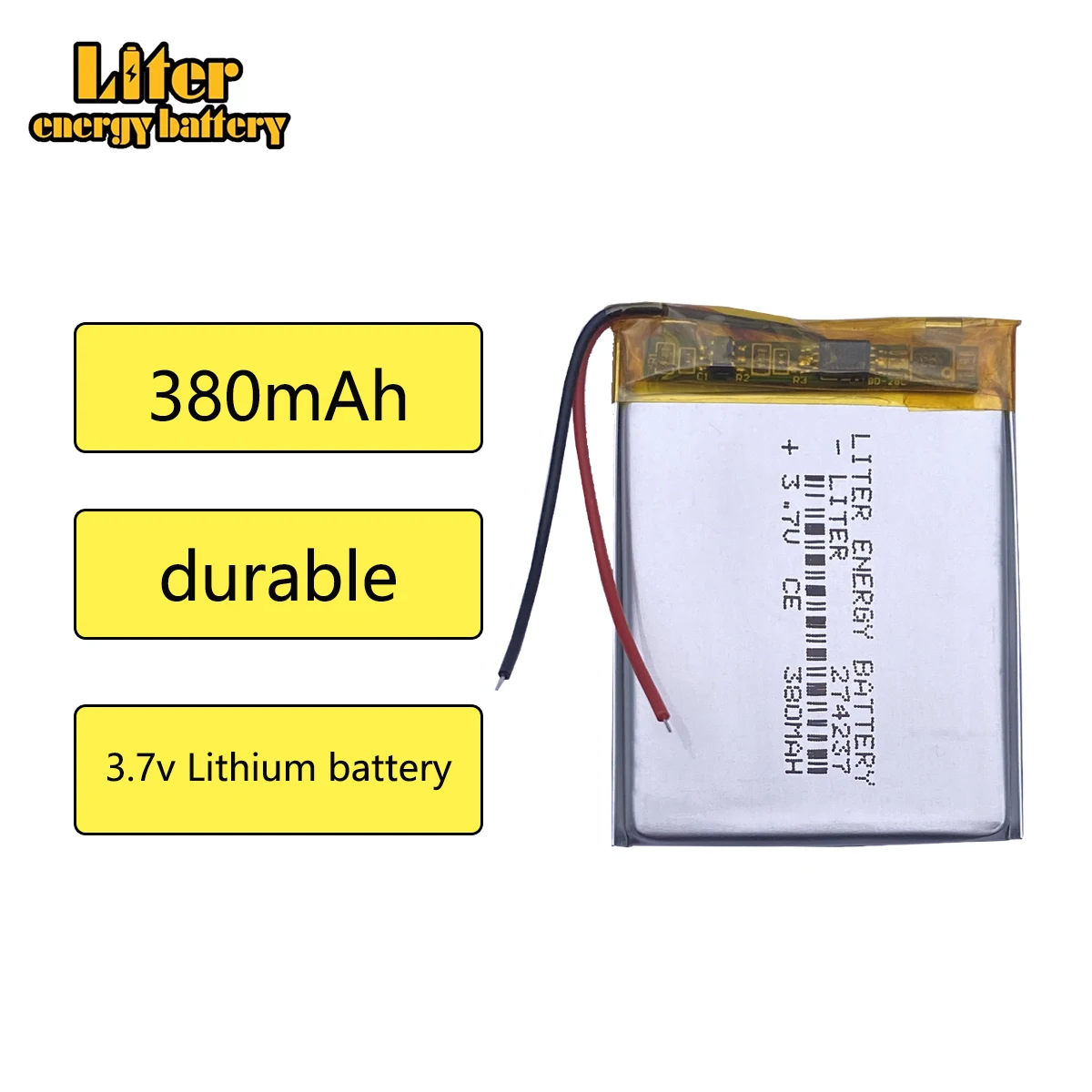 274237 3.7V 380MAH akumulatory polimerowe MP3 MP4 MP5 GPS 274237 NWZ-E345 MWZ-E373 MWZ-E383 A864 A865 LIS1425HNPC