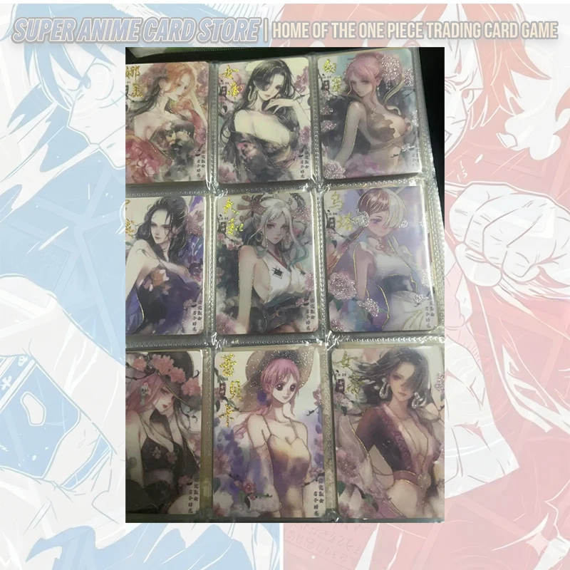 Japanese Anime One Piece Card Set Nami Boa Hancock Carrot Perona Nefertari D Vivi Vinsmoke Reiju Yamato Collectible Cards