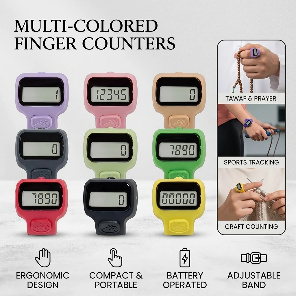 Electronic Mini Fitness Thumb Counter Counting Device Convenient Ring for People Flow Monitoring in Fitness