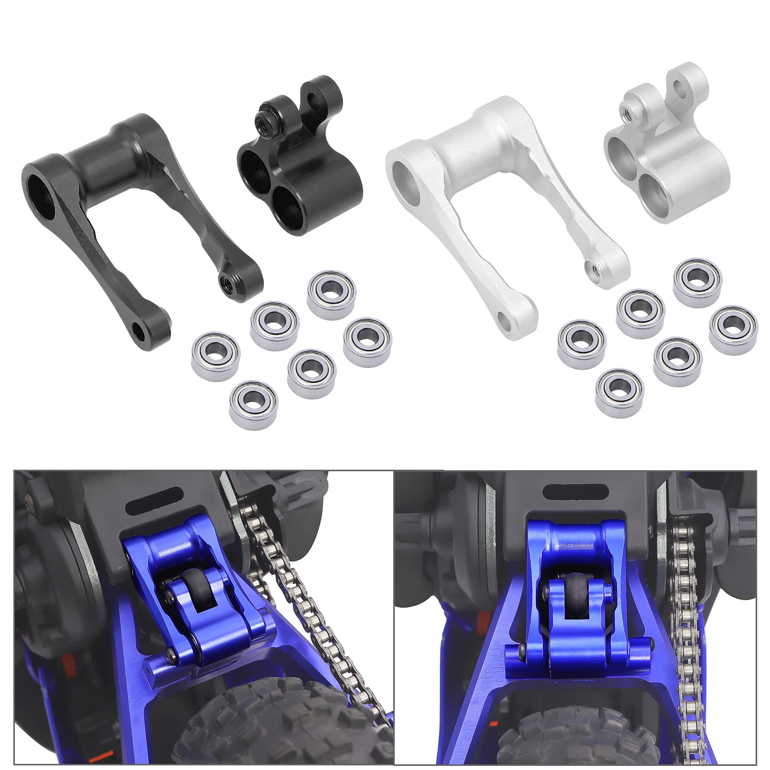 Support de servo de direction en alliage, amortisseur arrière, LOSI 7075 PromPain MX, moto RC, roulements élargis, support le plus récent, 1/4