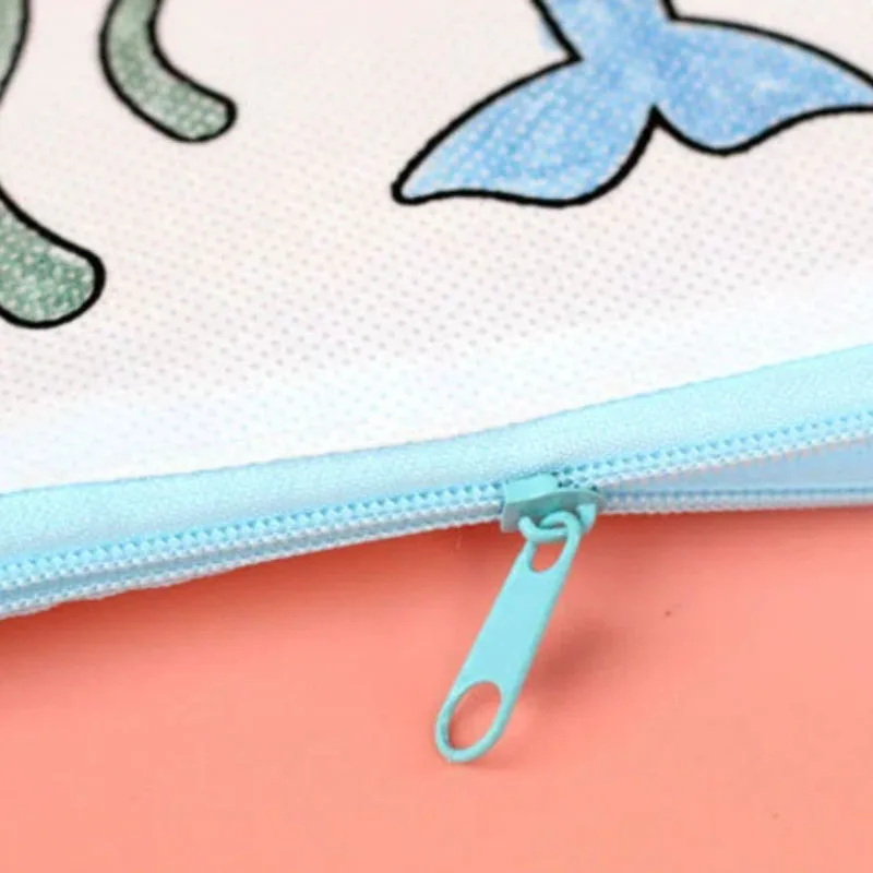 ตลก Graffiti เครื่องเขียนกระเป๋า DIY จิตรกรรมหัตถกรรมสําหรับเด็กน่ารักกระต่าย Mermaid นักบินอวกาศรถดอกไม้ปากกากระเป๋าของเล่น