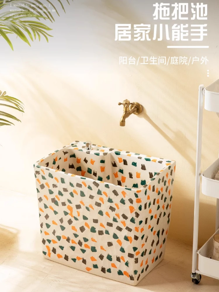 Piscina creativa per mop Balcone Casa cortile esterno Piscina per mop Cortile