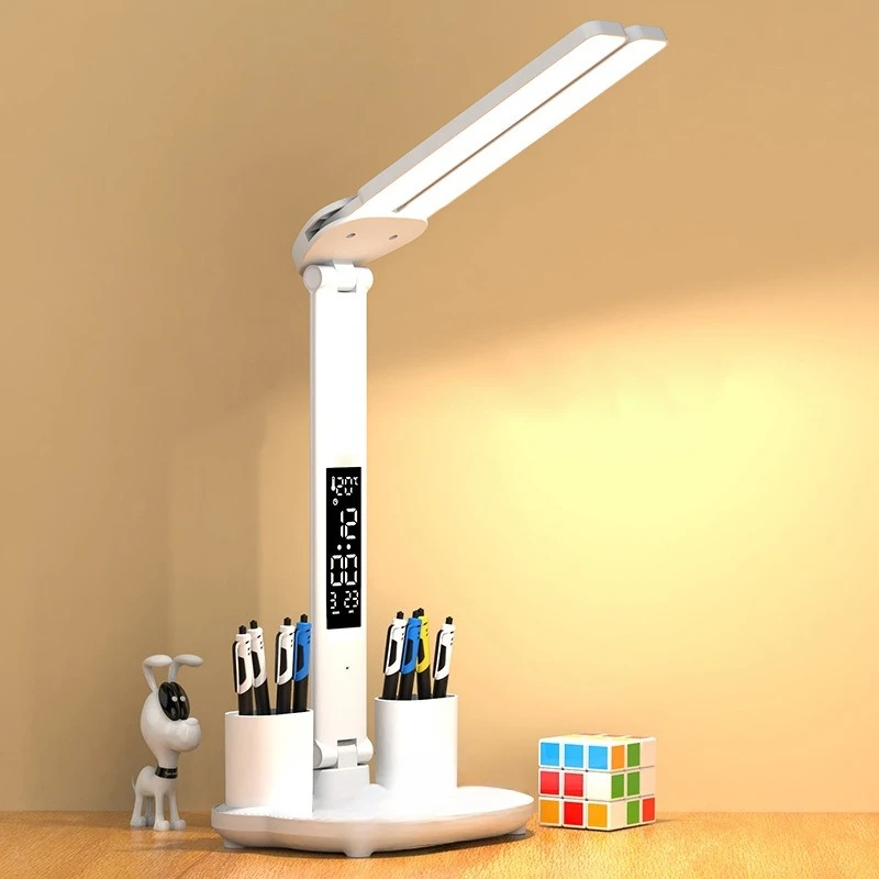 

Rechargeable Light Emitting Diode Desk Lamp with Pen Holder for Touch Night Light Reading Light in Bedroom