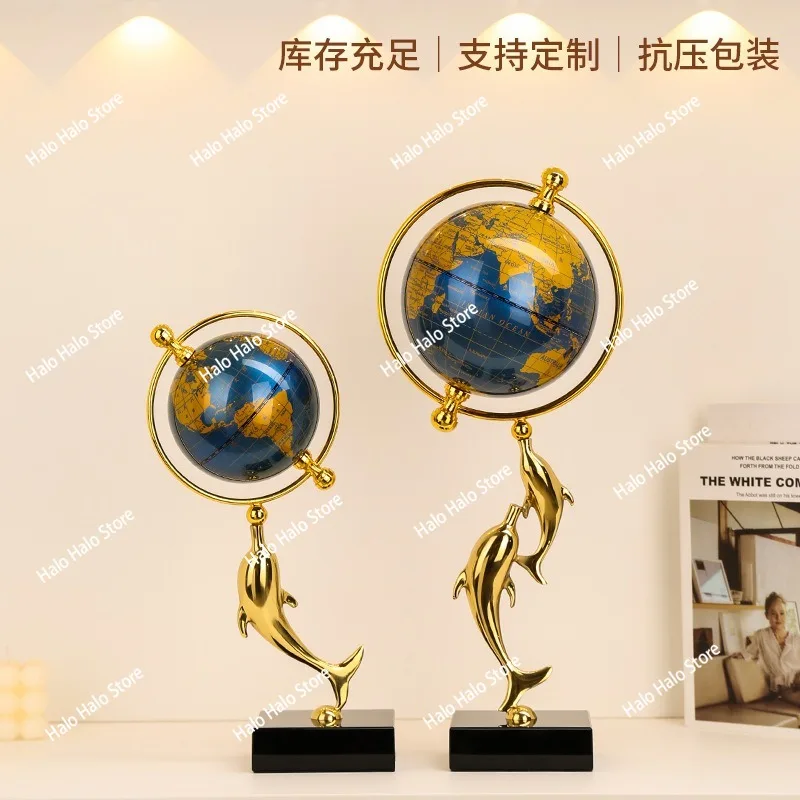 European light luxury dolphin alloy crystal ornament creative home gifts gifts decorative crafts