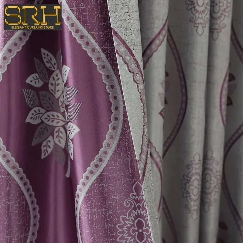 ستائر أوروبية فاخرة مخصصة لغرفة المعيشة وغرفة النوم نافذة الجاكار الظل ديكور أنيق تول مزدوج الجوانب غزل تول أبيض #2