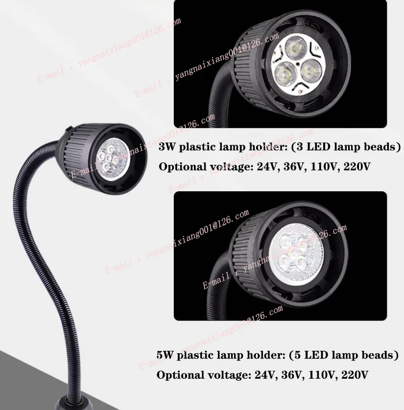 1x LED Work Lighting Lamp Punching Milling Grinding Machine Table Lamp Soft Pole Strong Magnetic Iron Base CNC Machine Tool Lamp