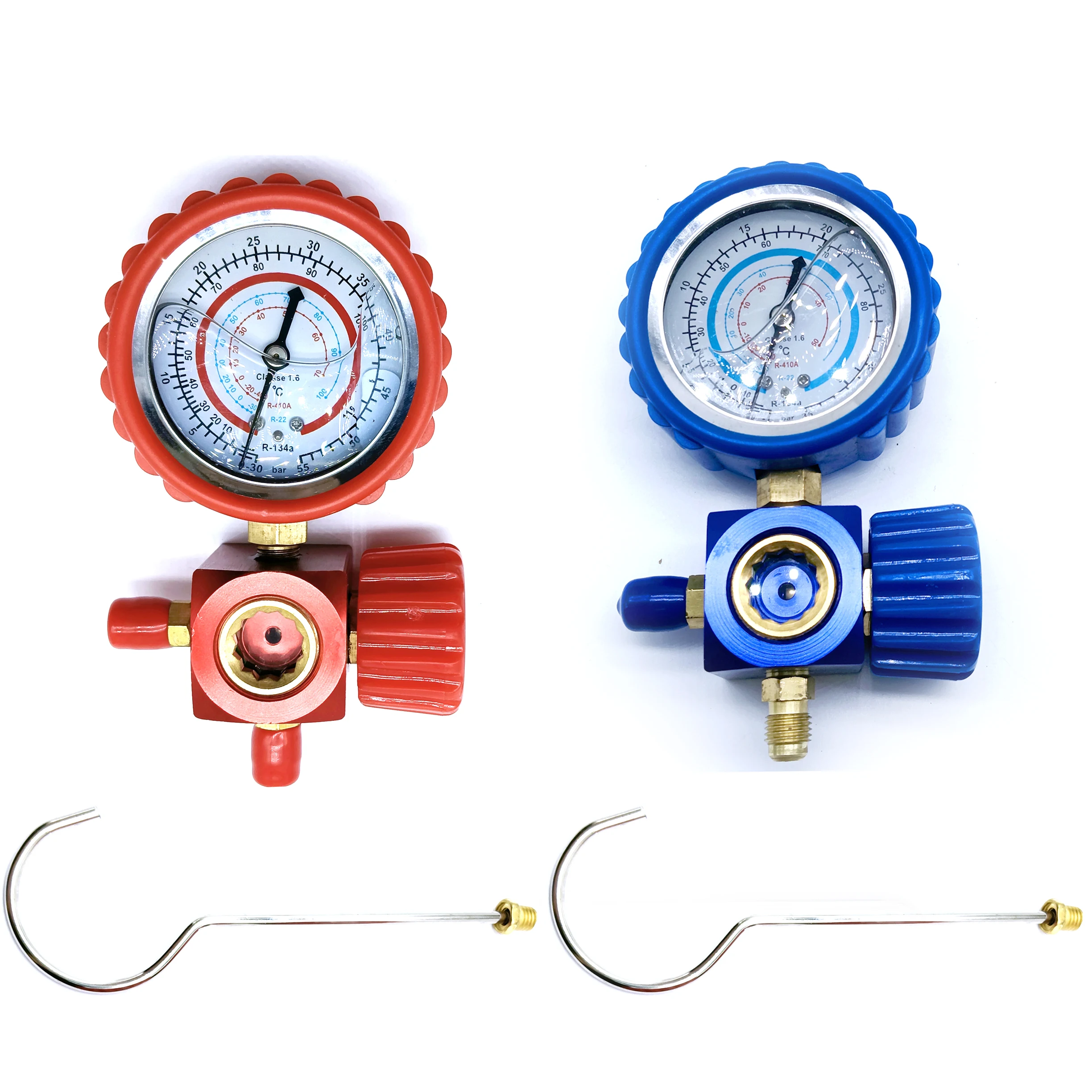 

Air Condition Gauge Set For R410A R22 R134a R404A Refrigerants Manifold Gauge Manometer Valve 800psi/500psi with Visual Mirror