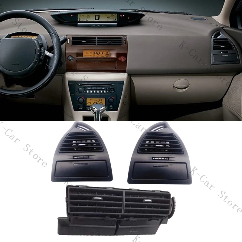 

For Citroen C4 I 2004-2014 Front Panel Dashboard Left Right Air Conditioner Outlet Vents Car Accessories