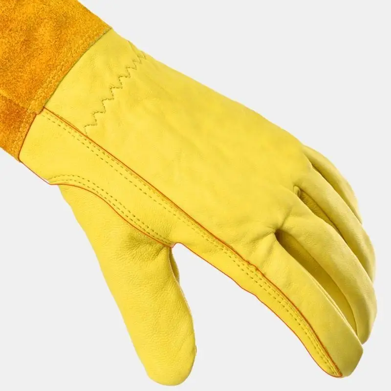 652F Pruning Gloves Long for Men and Women Leather Breathable Gauntletlet Gloves