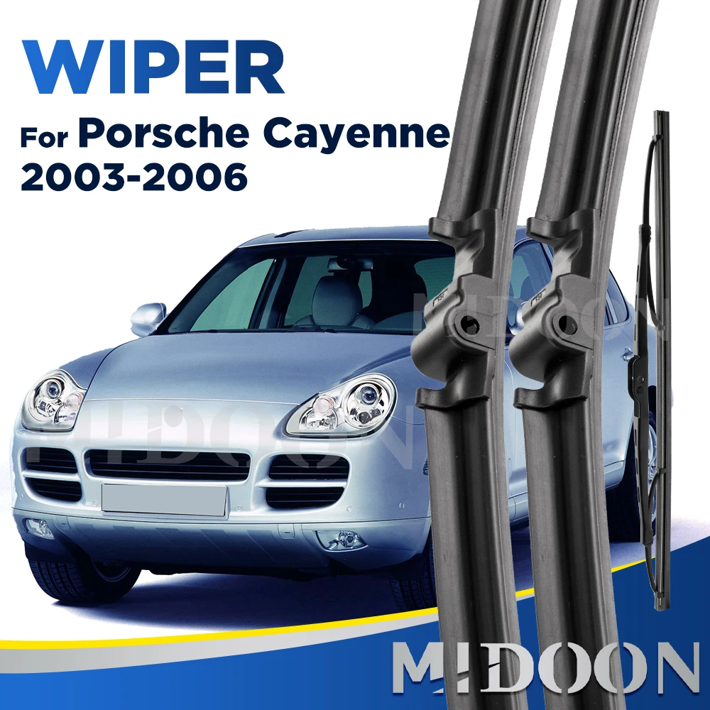 

Стеклоочиститель MIDOON для Porsche Cayenne 2003-2006 2004 2005, стеклоочиститель, передние и задние щетки стеклоочистителя, щетки для ветрового стекла 26 "+ 26" + 14"
