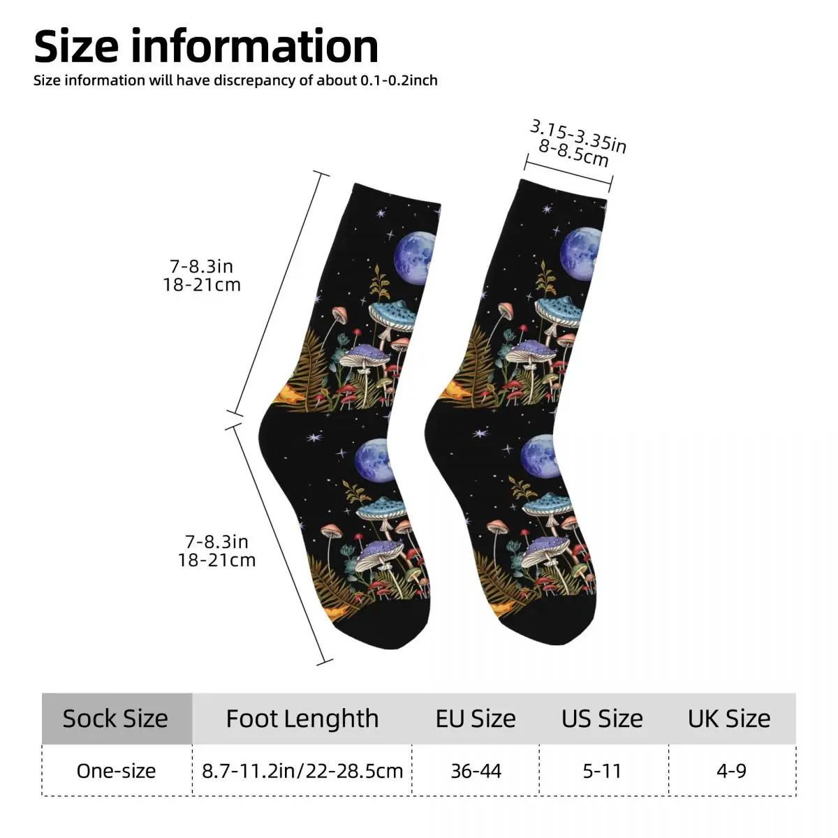 Miracle Mushroom Sock Printed Man Polyester