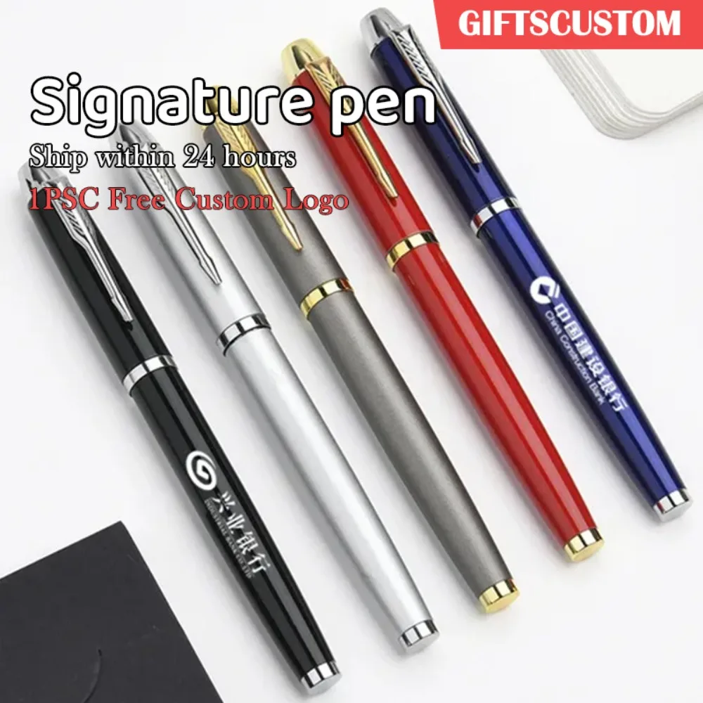 

ANKISNAP 1PCS Free Engraving Name/Logo 0.5mm Gel Pen Student Office Stationery Advertising/School/Company Gift Black Pen Core