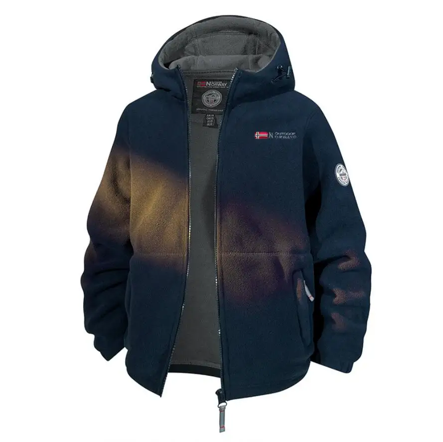 

New Winter Men Hooded Polar Fleece Warm Jackets Outdoor Cold Proof Coats Men Hooded Cardigan Fashion Loose Winter Parkas 3XL