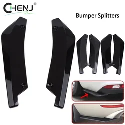 1 Pair Carbon Fiber Winglets Side Skirt Extension Car Front Rear Bumper Strip Lip Spoiler Diffuser Splitter Scratch Protector