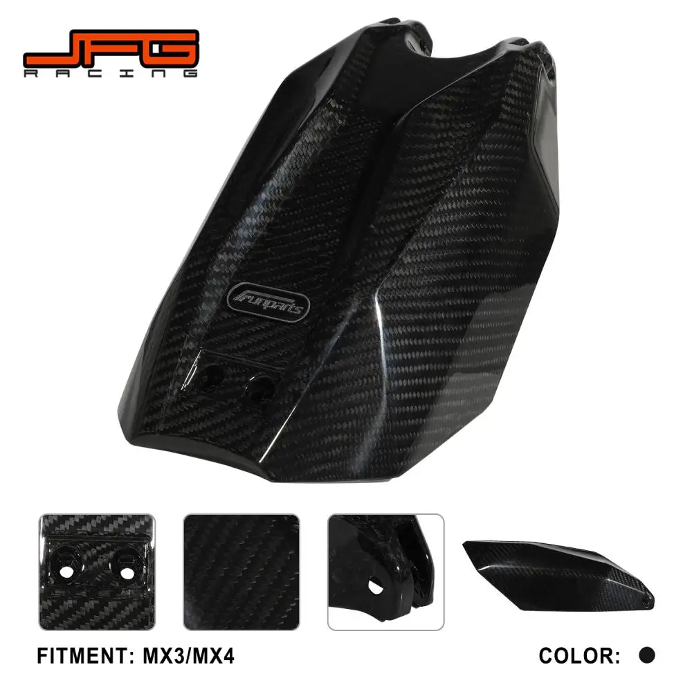 Funparts Battery Cover Carbon Fiber Fairing Durable Motorcycle Accessories For Talaria Sting MX3 MX4 Electric Vehicle Dirt Bike