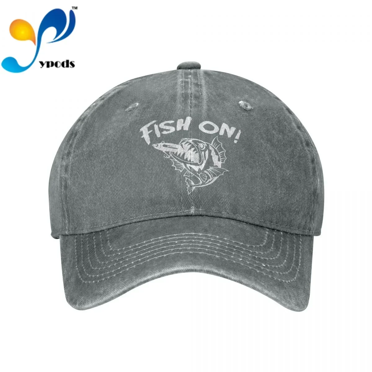 

Fishing Fish On Angry Bass Looking Left Denim Baseball cap Snapback Hats Autumn Summer Hat for Men Women Caps Casquette hats
