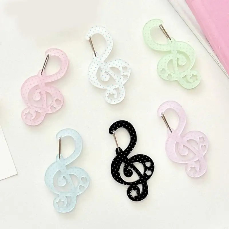 Star Note Carabiner Hook Clips Lovely Phone Pendant Charm Acrylic Buckle Keychain for Backpack Handbag Gifts