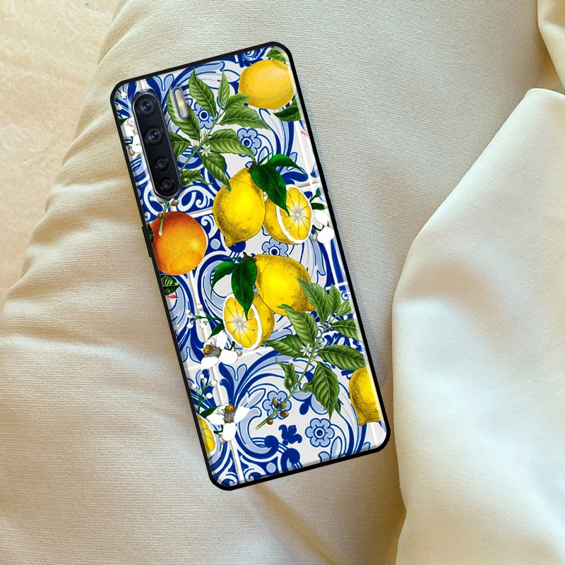 Summer Fruit Lemon For OPPO A74 A54 A94 A15 A17 A77 A79 A58 A78 A98 A5 A9 A16 A76 A96 A52 A72 A53S A57S Case