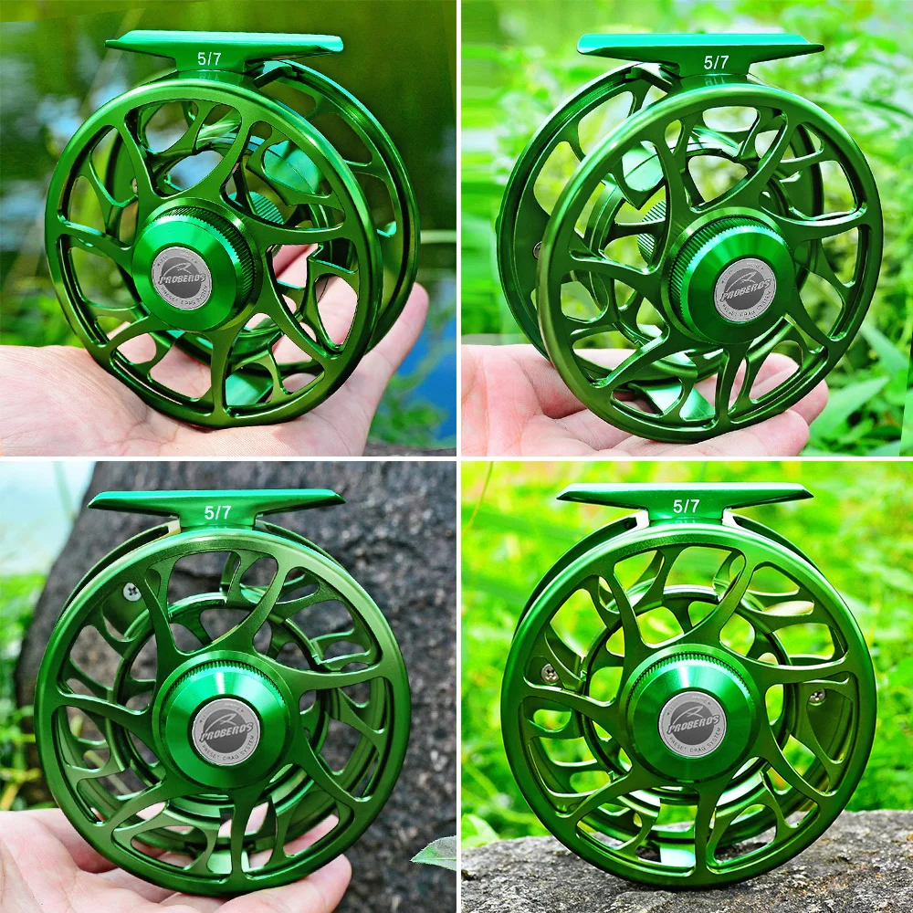 PROBEROS 3+1BB Fliegenfischen Rad 3/4-5/6-7/8 GEW Fliegenfischen Rolle Aluminium Fliegenrolle CNC Maschine Geschnitten Große Dorn Druckguss – Detail 8