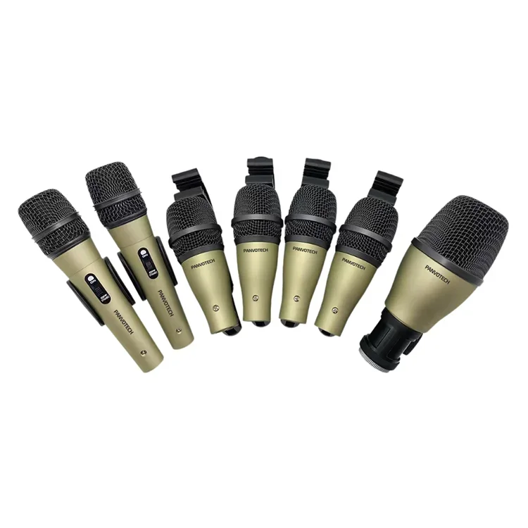 Panvotech Drumstel Muziekinstrument 7 Pcs Mic Dynamische Professionele Drummicrofoonset