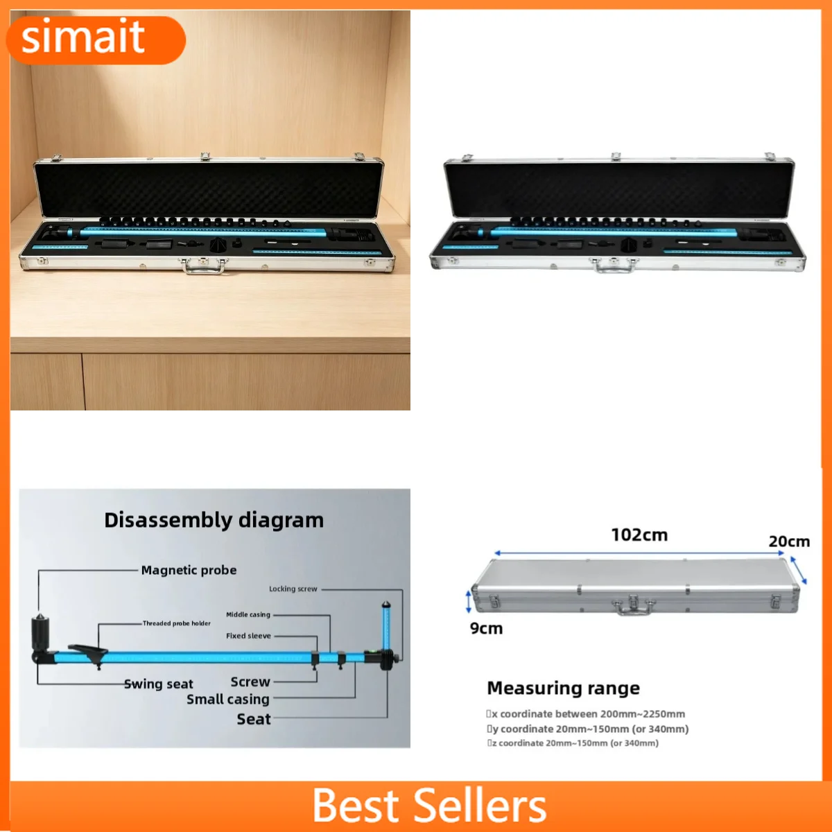 High Precision 2D Auto Body Frame Measuring System Chassis Tram Gauge Sheet Metal Repair Tool