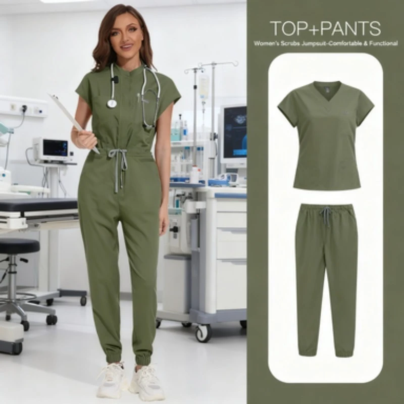 ชุดยูนิฟอร์มโรงพยาบาลคุณภาพสูง - ชุดคลุมแบบไม่มีแขนสำหรับแพทย์และพยาบาล