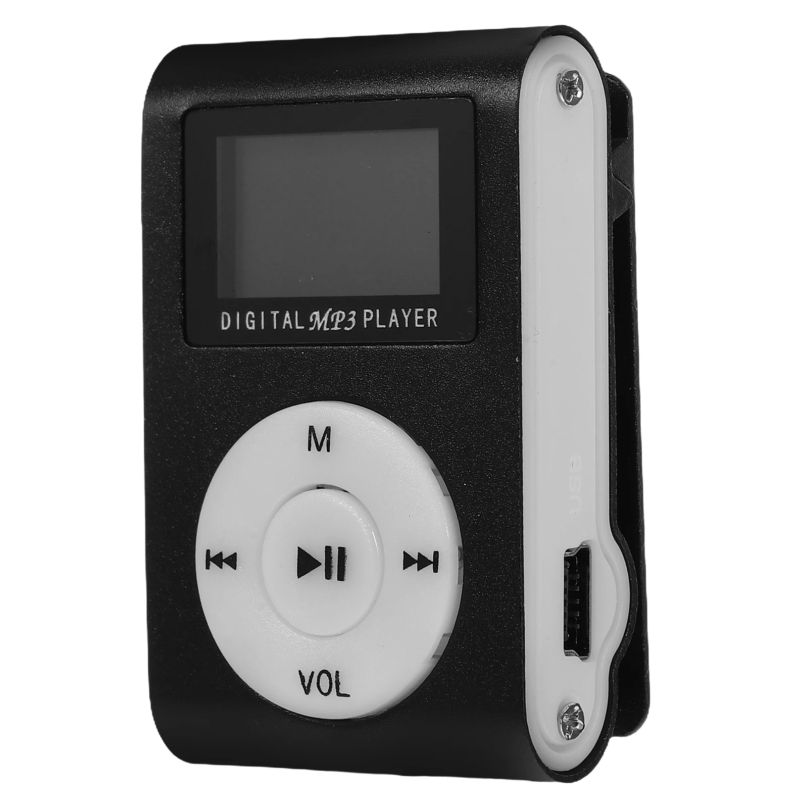 

Sleek Mini Mp3 Player Lcd Screen Clip Design 3.5Mm Jack 32Gb Micro Usb 2.0 Rechargeable Metal Body Portable Music Player